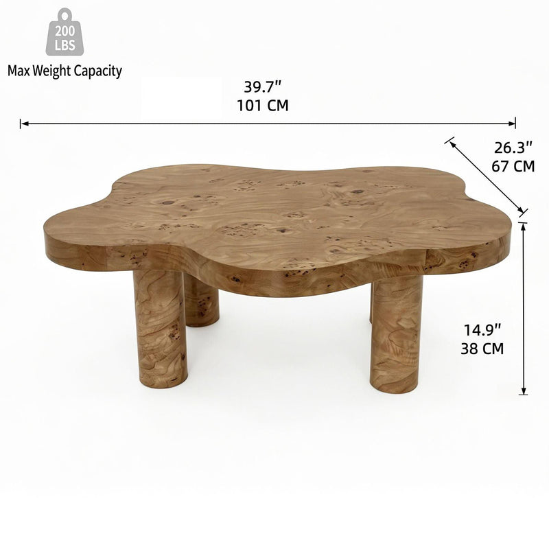 Cloud Shaped Coffee Table With 4 Round Legs by HouseOfZazla