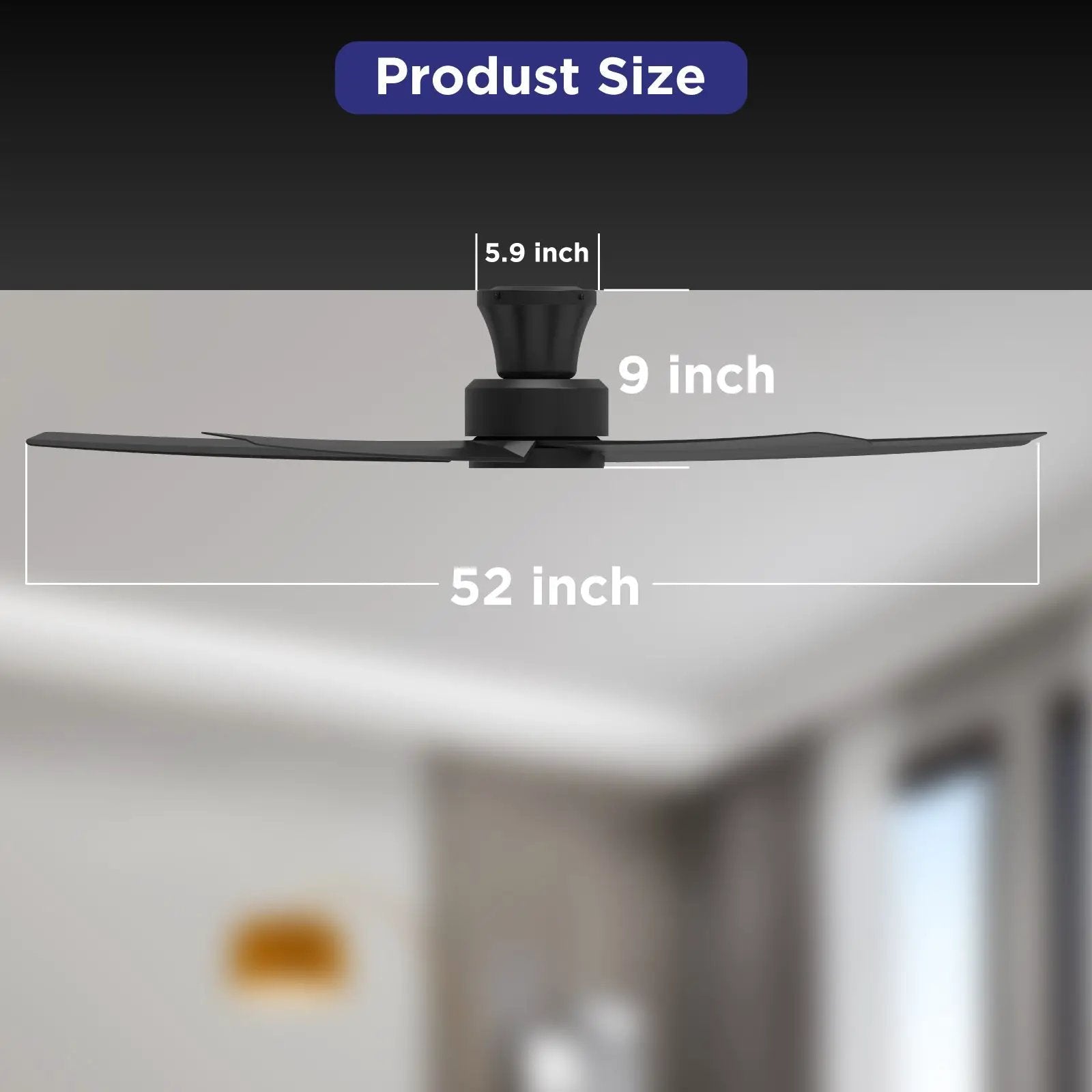 52 Inch Ceiling Fan with Light, Reversible DC Motor and Remote by HouseOfZazla