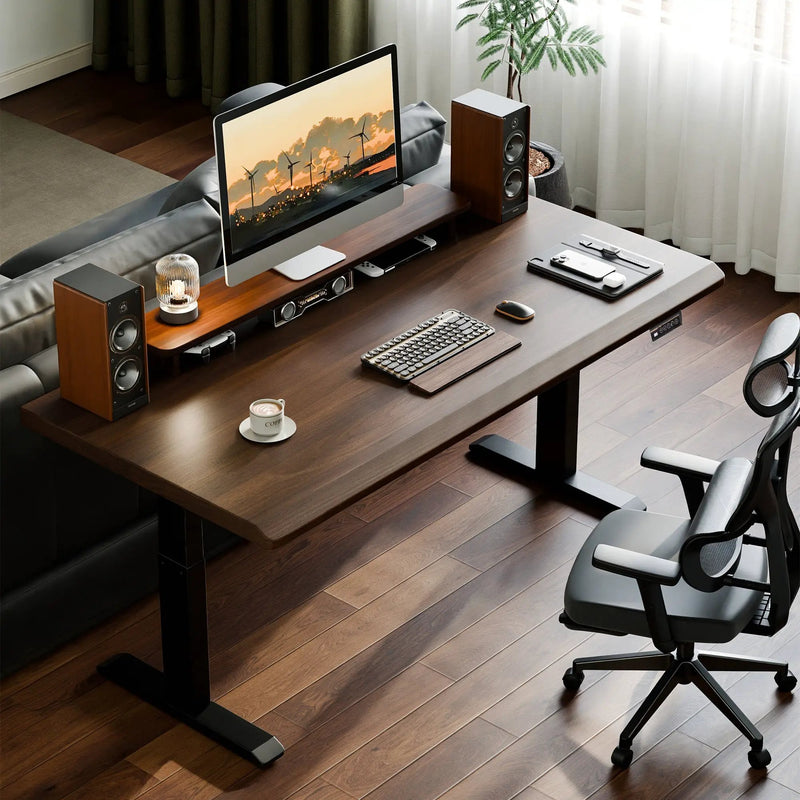 Solid Rubberwood Electric Standing Desk by HouseOfZazla