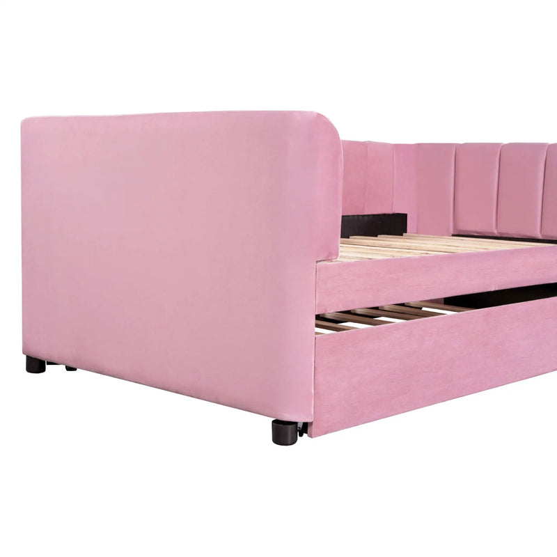 Upholstered Daybed With Ergonomic Design Backrest by HouseOfZazla
