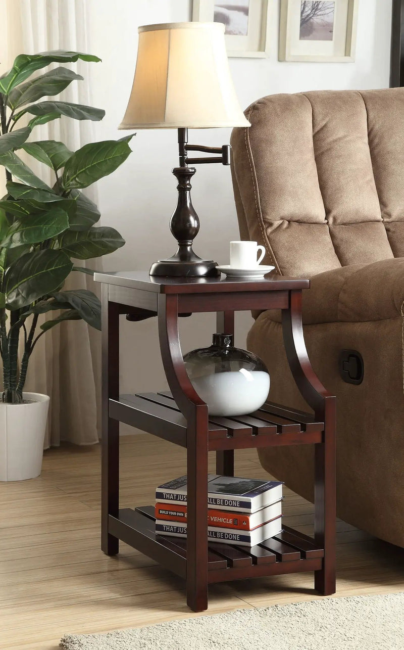 Wasaki - Accent Table With USB - Espresso by HouseOfZazla
