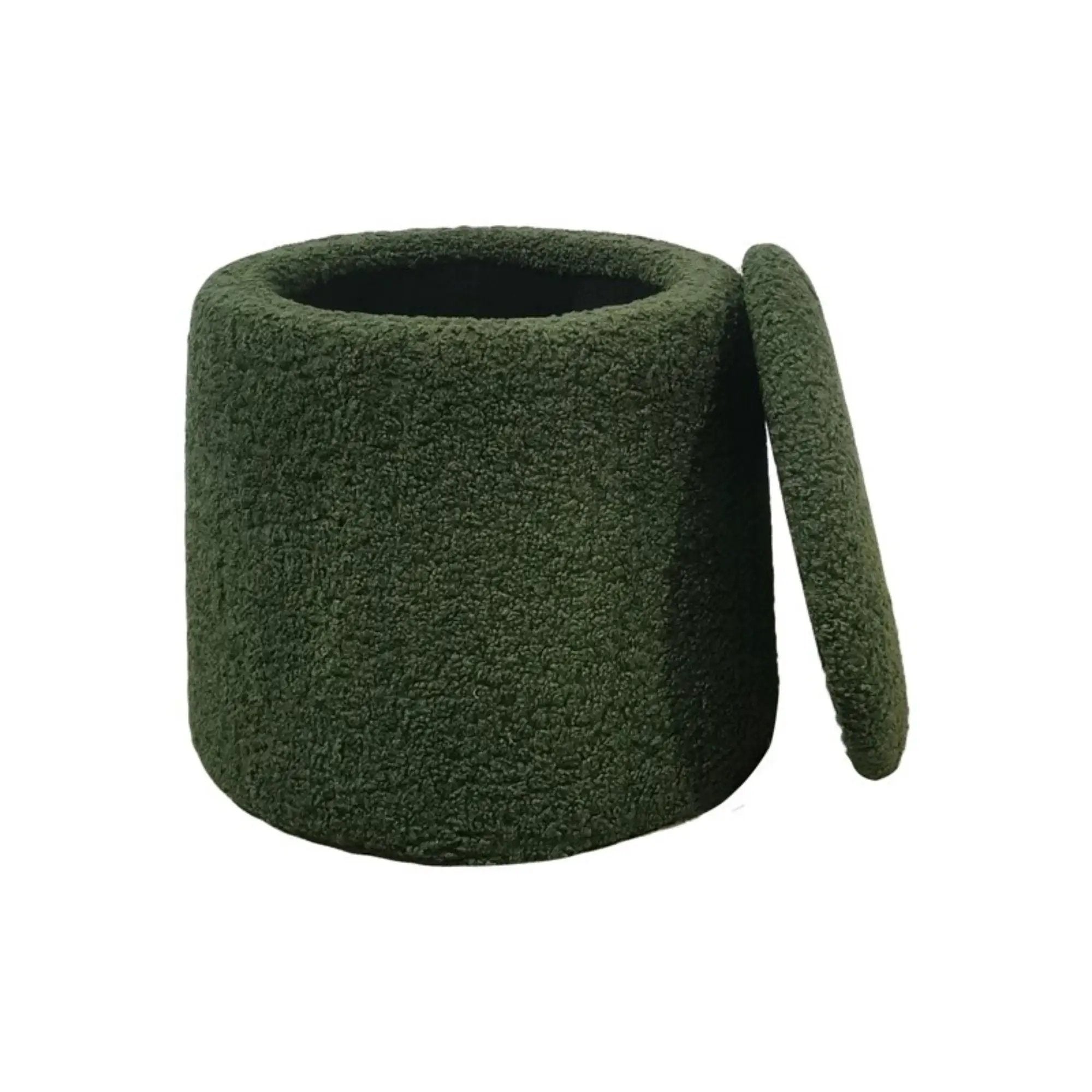 Elegant Round Storage Ottoman Upholstered by Unique Piece Furniture