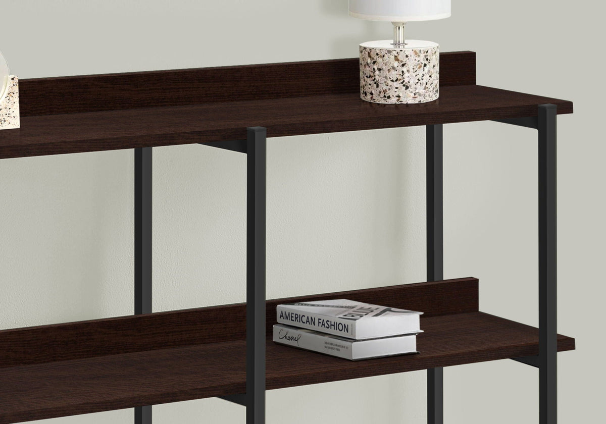 Accent Console Table with 3-Tier Design - Light Brown, White, Black, or Dark Brown, photo 12 of 16