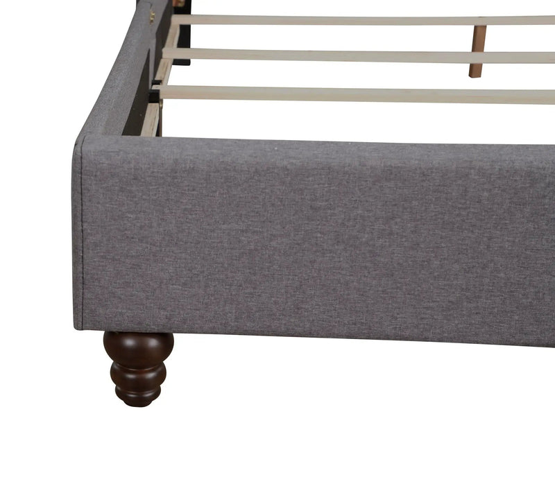 Nailhead Bed Transitional Vibrant by HouseOfZazla