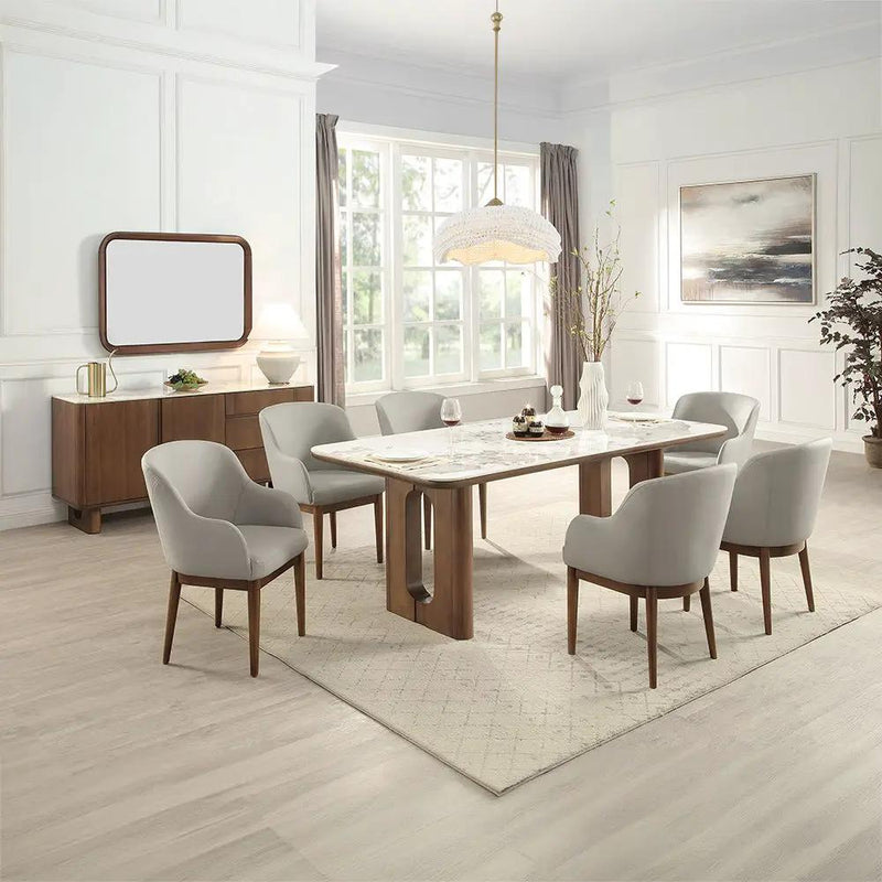 Harvey - Side Chair (Set of 2) - Synthetic Leather & Walnut by Unique Piece Furniture