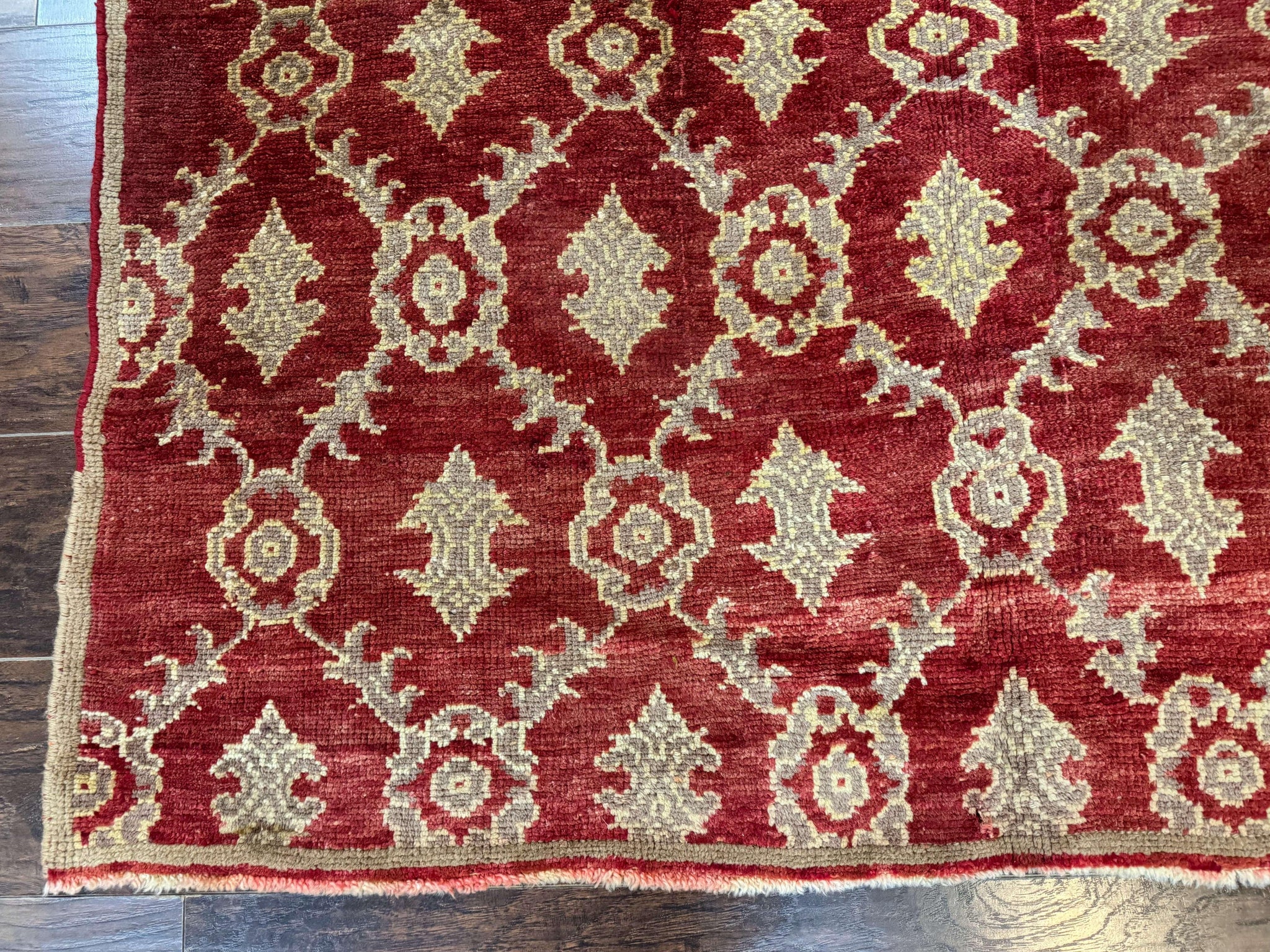 Modern Turkish Oushak Rug 5x8, Brick Red by Jewel Rugs