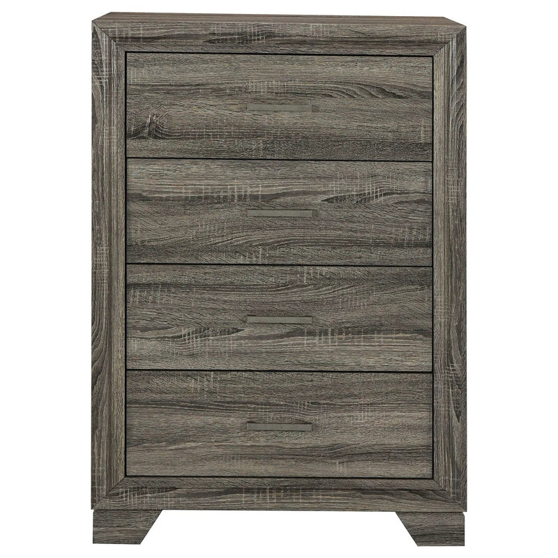 Wright 4-drawer Chest of Drawers Brown Oak by Unique Piece Furniture