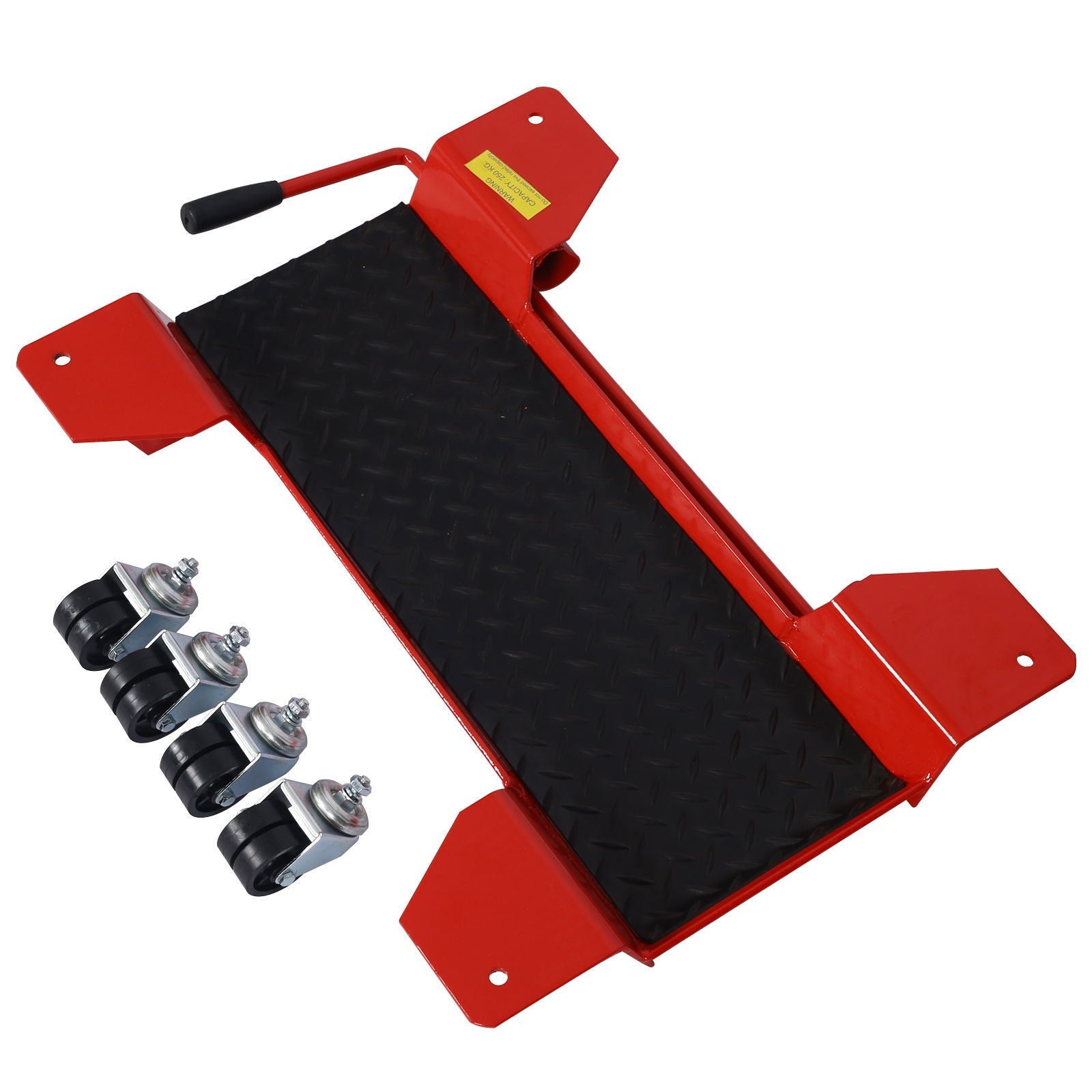 Metal Motorcycle Center Stand Move Dolly For Easy Bike Moving - Red by HouseOfZazla