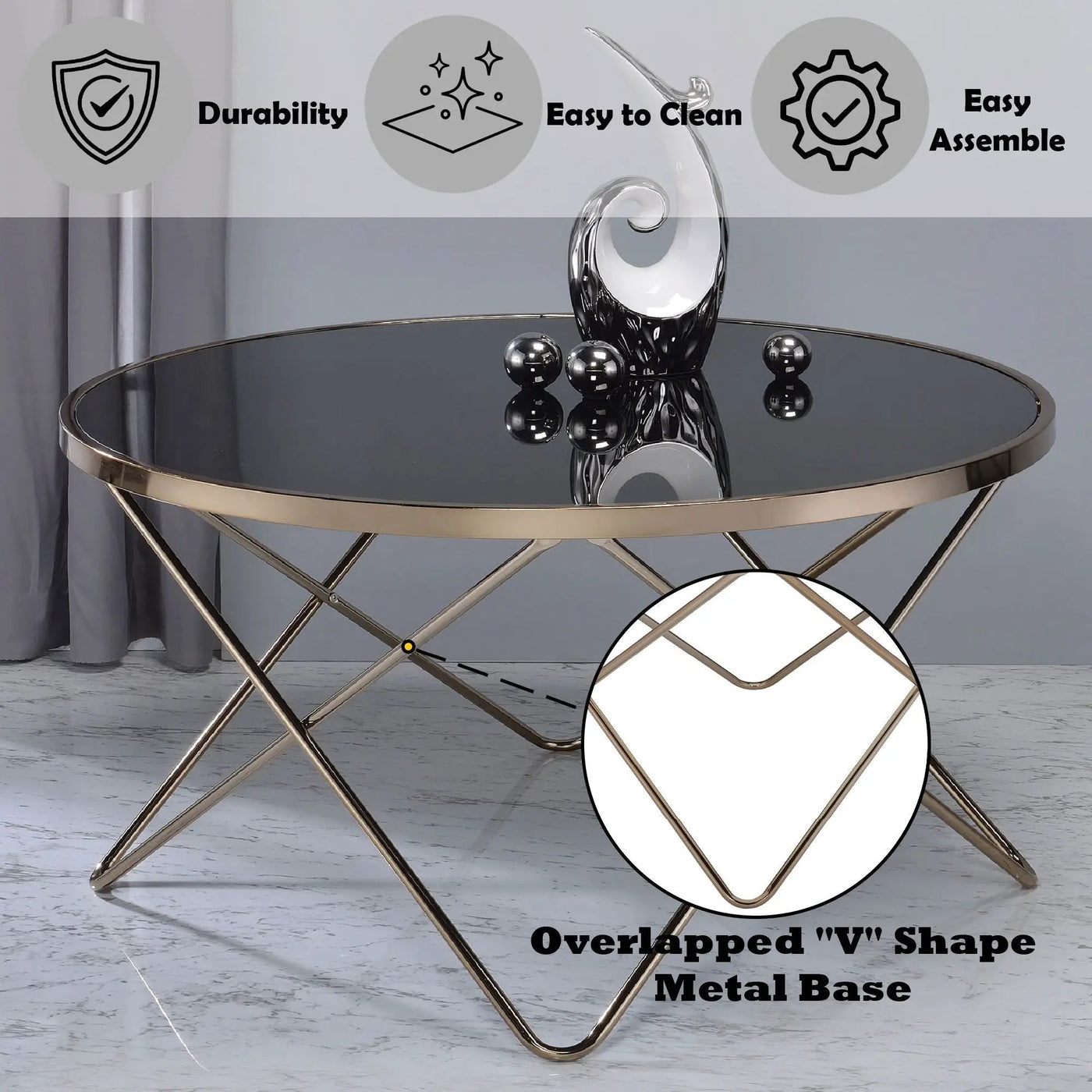 Valora Glass Coffee Table by HouseOfZazla