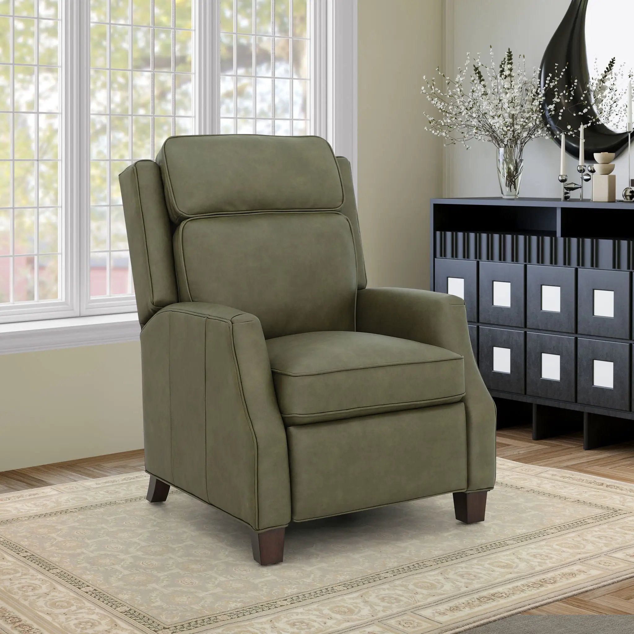 Nixon - Recliner Push Thru The Arm - Oasis-Olive by Unique Piece Furniture