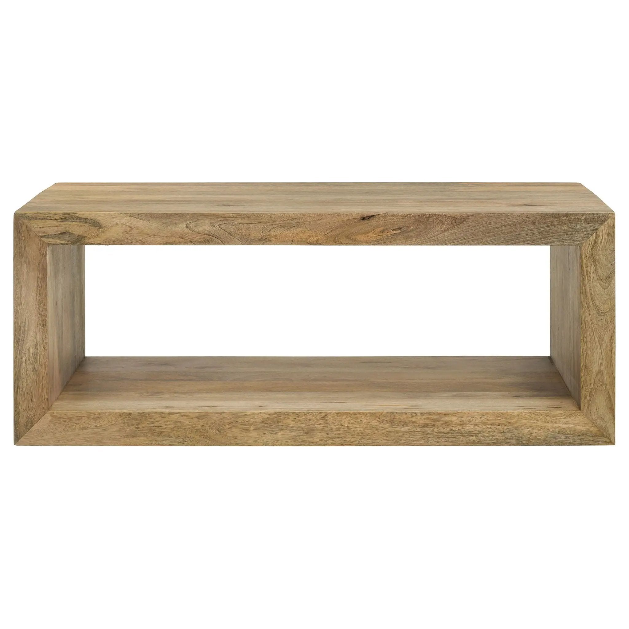 Benton Rectangular Solid Wood Coffee Table Natural by Unique Piece Furniture