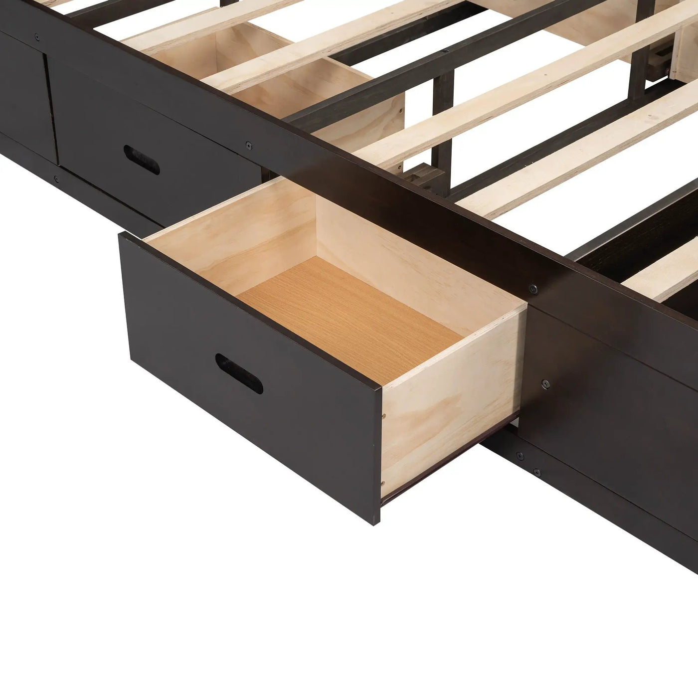 Platform Bed With Storage Headboard, Shoe Rack And 4 Drawers by HouseOfZazla