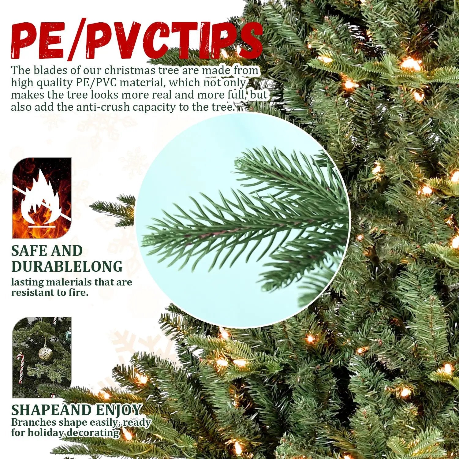 9FT Full-Shape Christmas Tree with 1100 UL Lights by HouseOfZazla