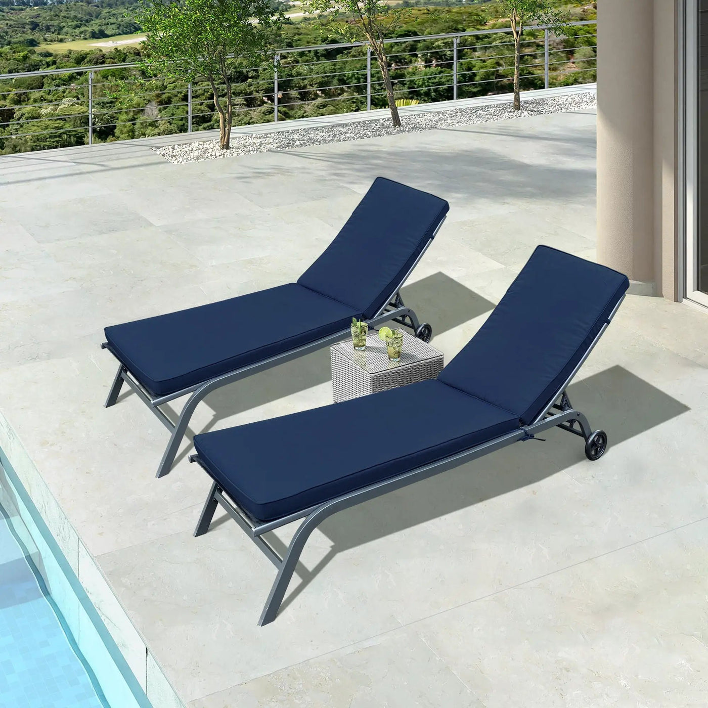 Outdoor Lounge Chair Cushion Replacement Patio Funiture Seat Cushion Chaise by HouseOfZazla