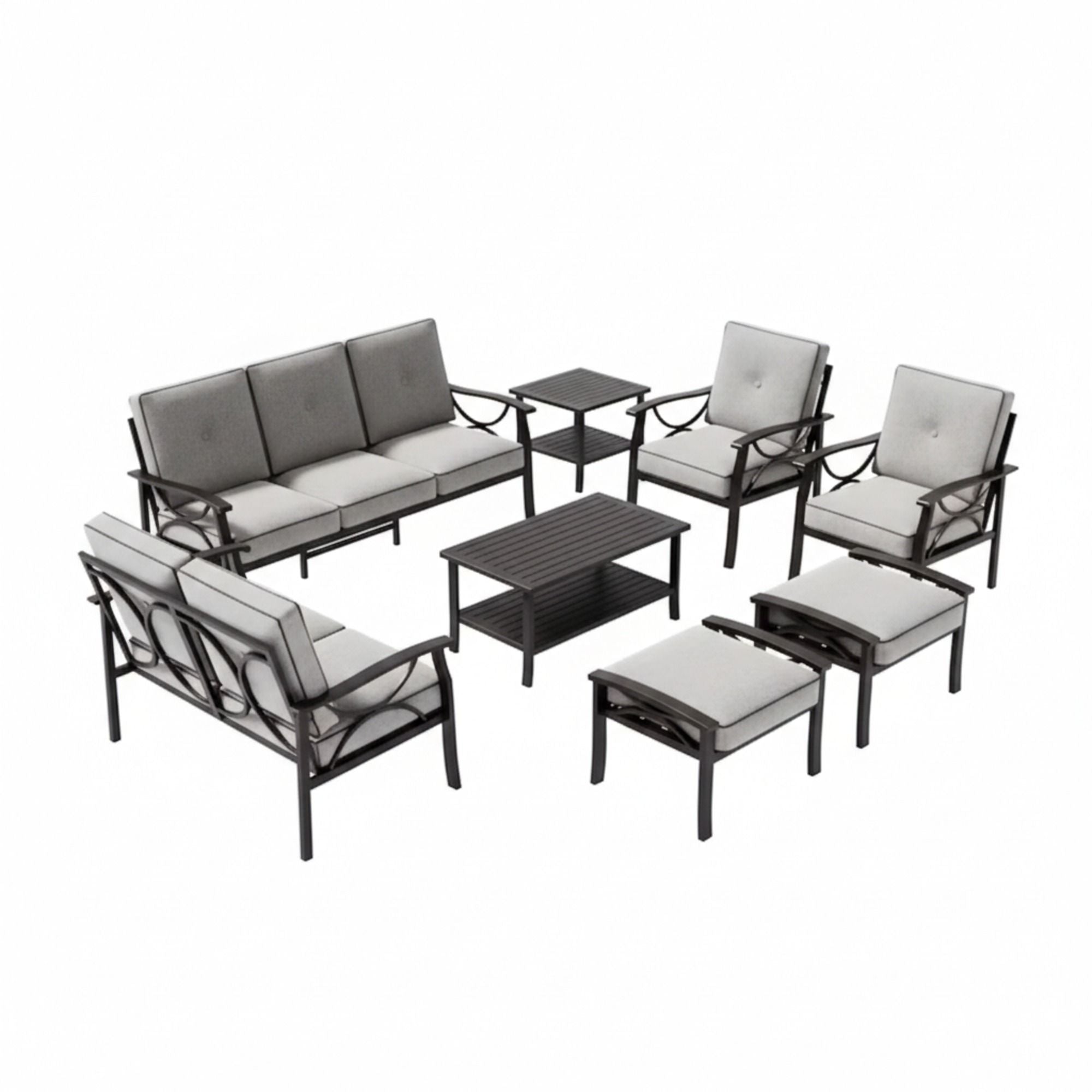 Patio Furniture Set with Coffee Table and Cushions for Backyard by HouseOfZazla