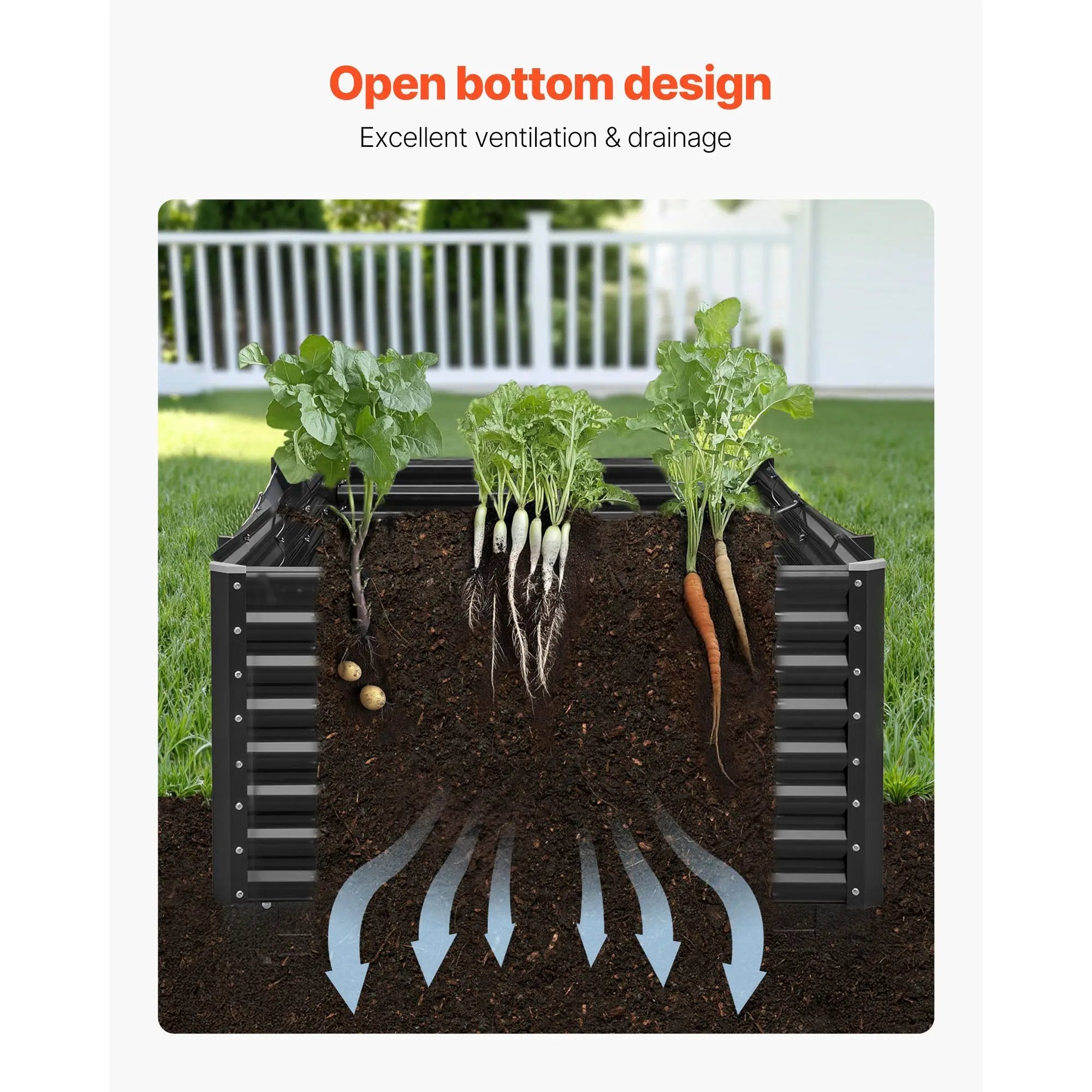 Metal Raised Garden Bed - 8 x 4 x 2 ft Outdoor Planter by HouseOfZazla