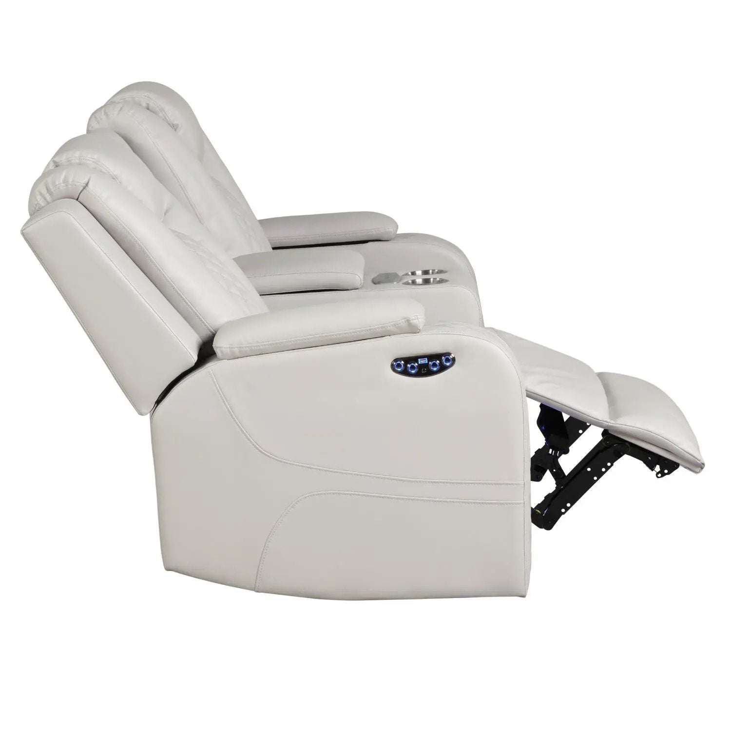 Benz - Power Reclining Loveseat With LED Lighting And Built In USB by HouseOfZazla