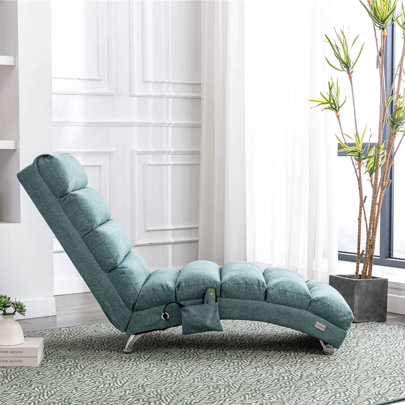 Massage Chaise Lounge Indoor With Remote Control, Ergonomic Electric Massage Lounger by Unique Piece Furniture