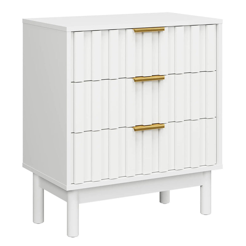 3 Drawer Dresser with Fluted Panel Design by HouseOfZazla