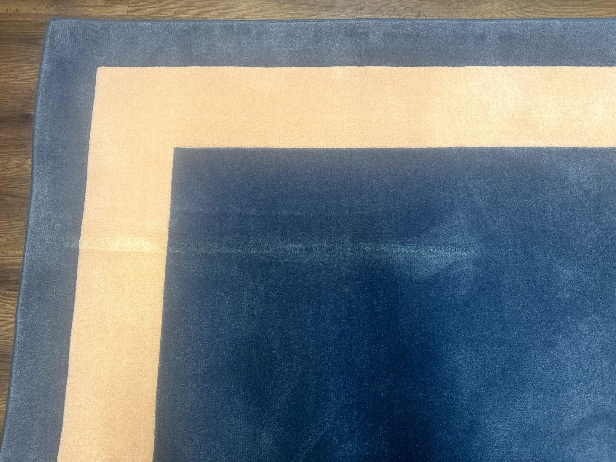 Blue and Cream Square Rug 10x10 ft, Large Square Carpet by Jewel Rugs