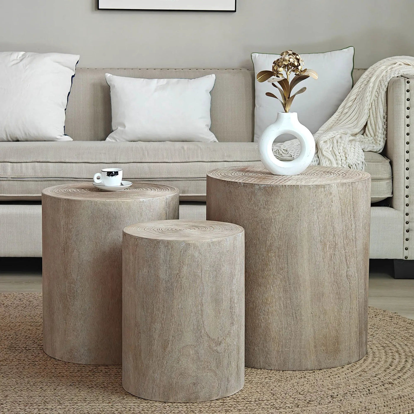 Cylinder Nesting Tables (Set of 3) by HouseOfZazla
