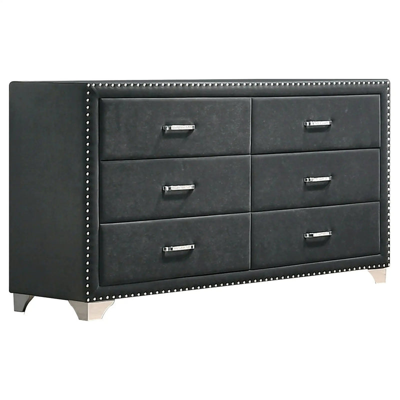 Melody 4-piece Eastern King Bedroom Set Grey by Unique Piece Furniture