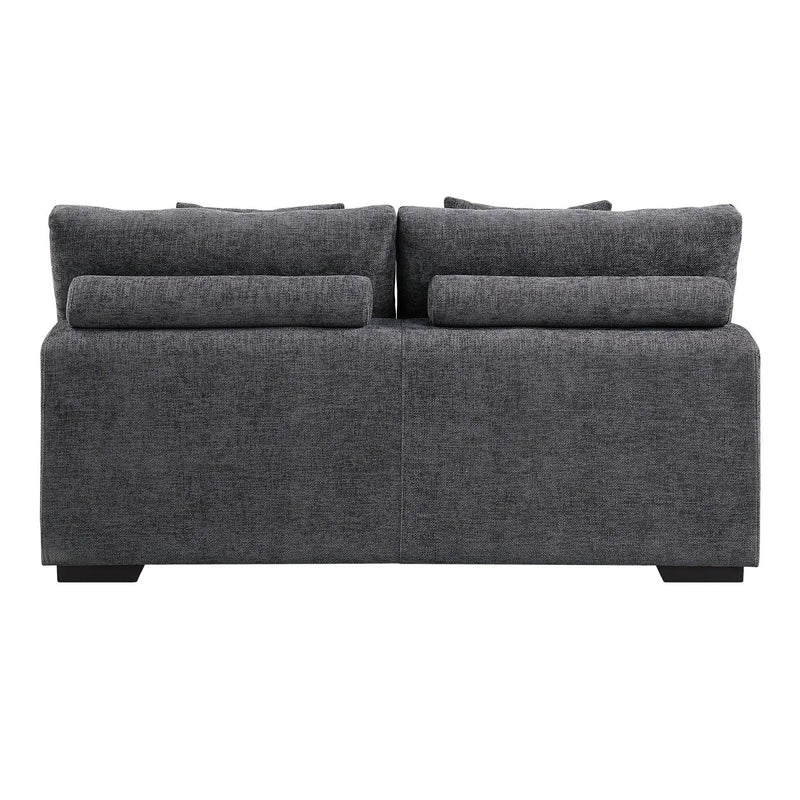 Chosen - Sectional Sofa With Toss Pillows With 2 Chaises With Ottoman - Gray by HouseOfZazla