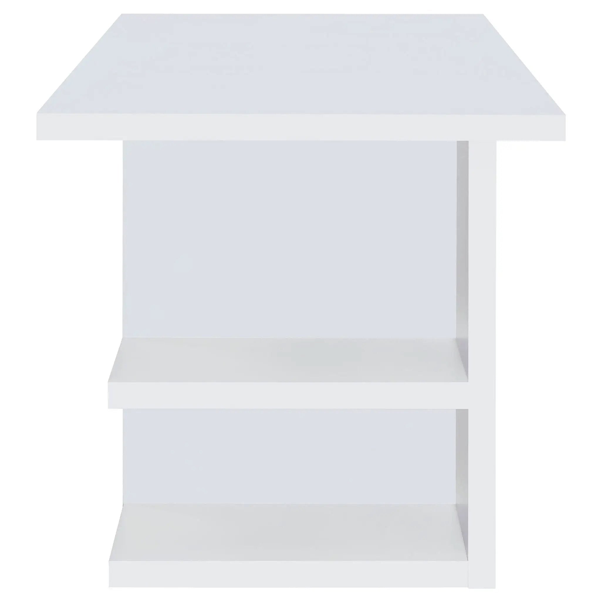 Alice 71-inch 4-shelf Engineered Wood Writing Desk White by Unique Piece Furniture