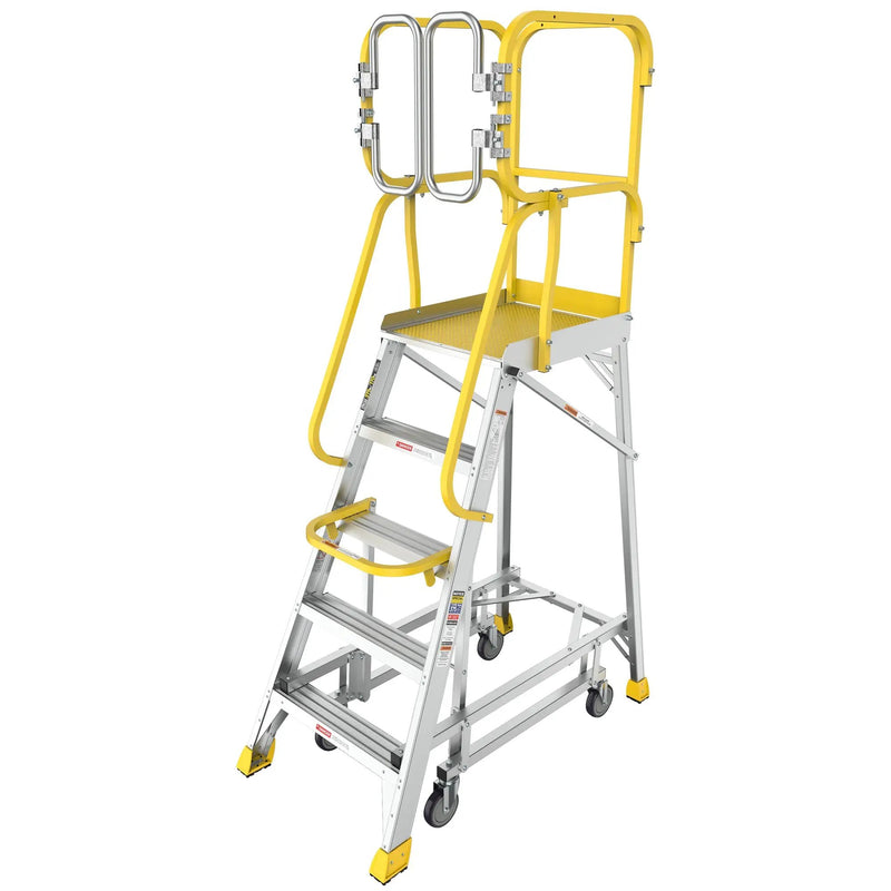 5 Step 375lbs Aluminum Rolling Platform Ladder by HouseOfZazla