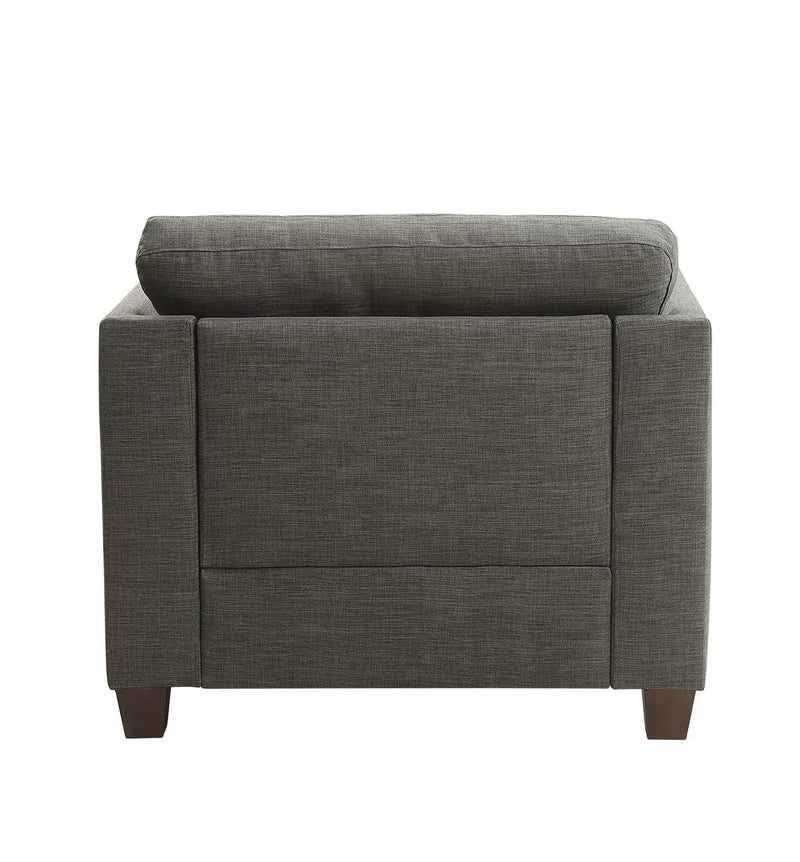 Laurissa - Chair With 3 Pillows - Light Charcoal by HouseOfZazla