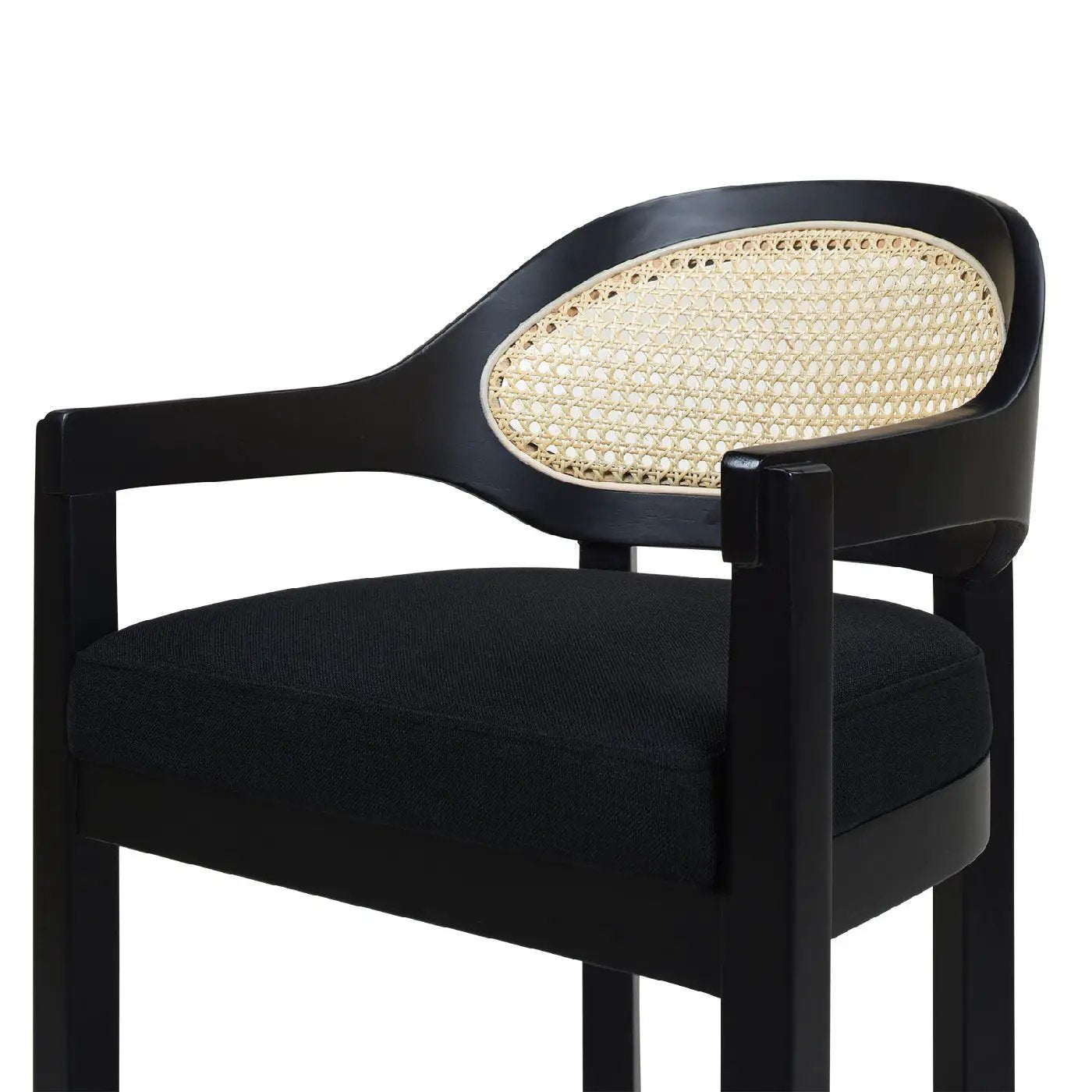 Americana - Mid-Century Modern Cane Back Counter Stool by HouseOfZazla