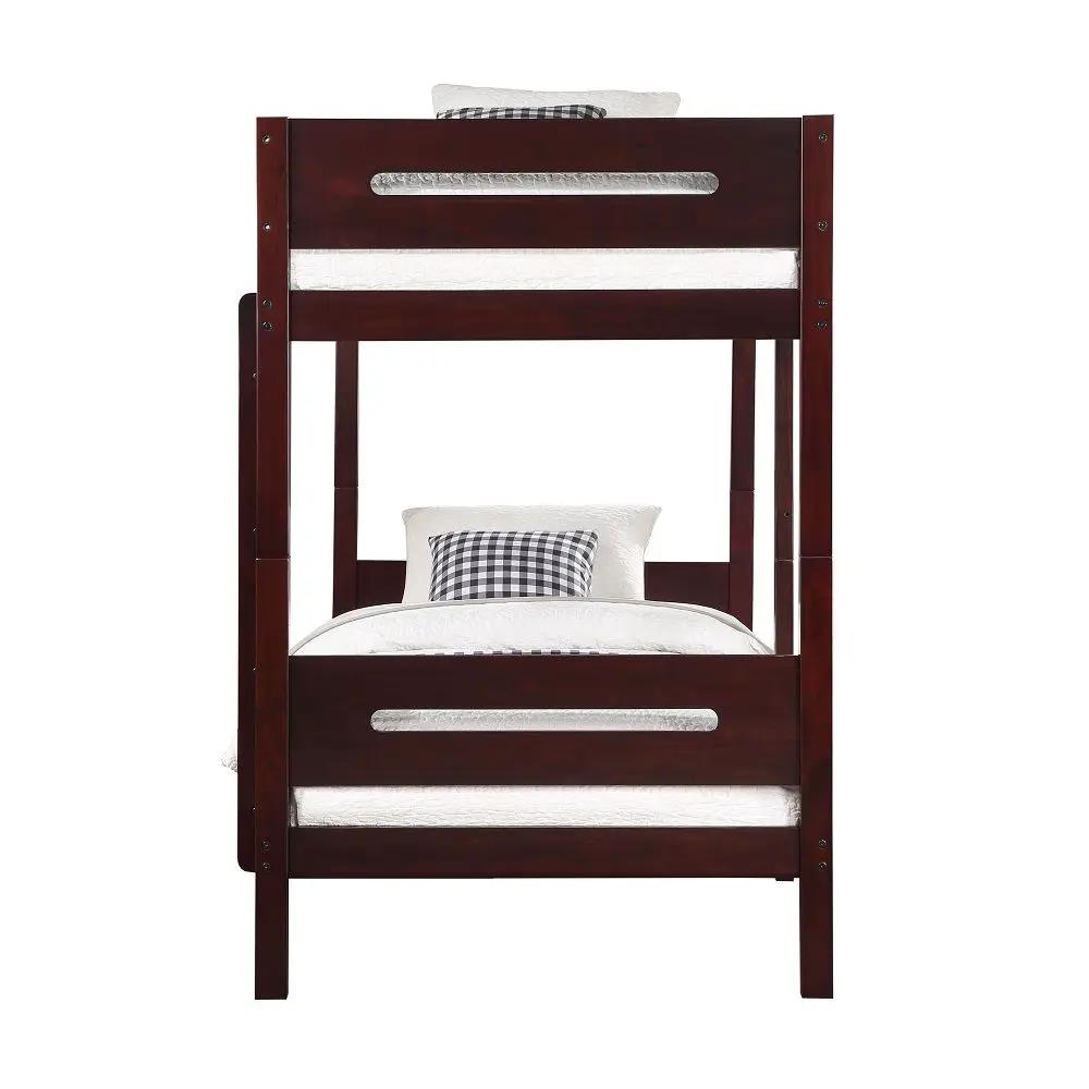 Nissa - Twin Over Twin Bunk Bed - Espresso by Unique Piece Furniture