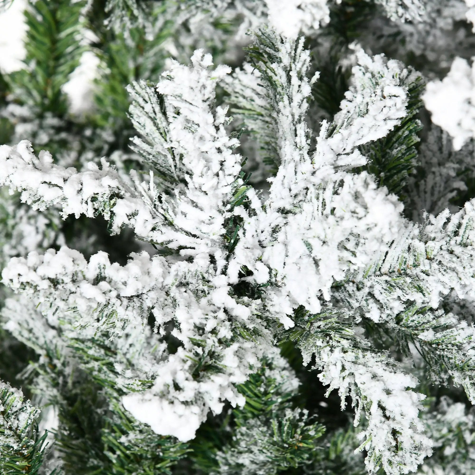 HOMCOM 9' Tall Unlit Snow Flocked Pine Artificial Christmas Tree by HouseOfZazla