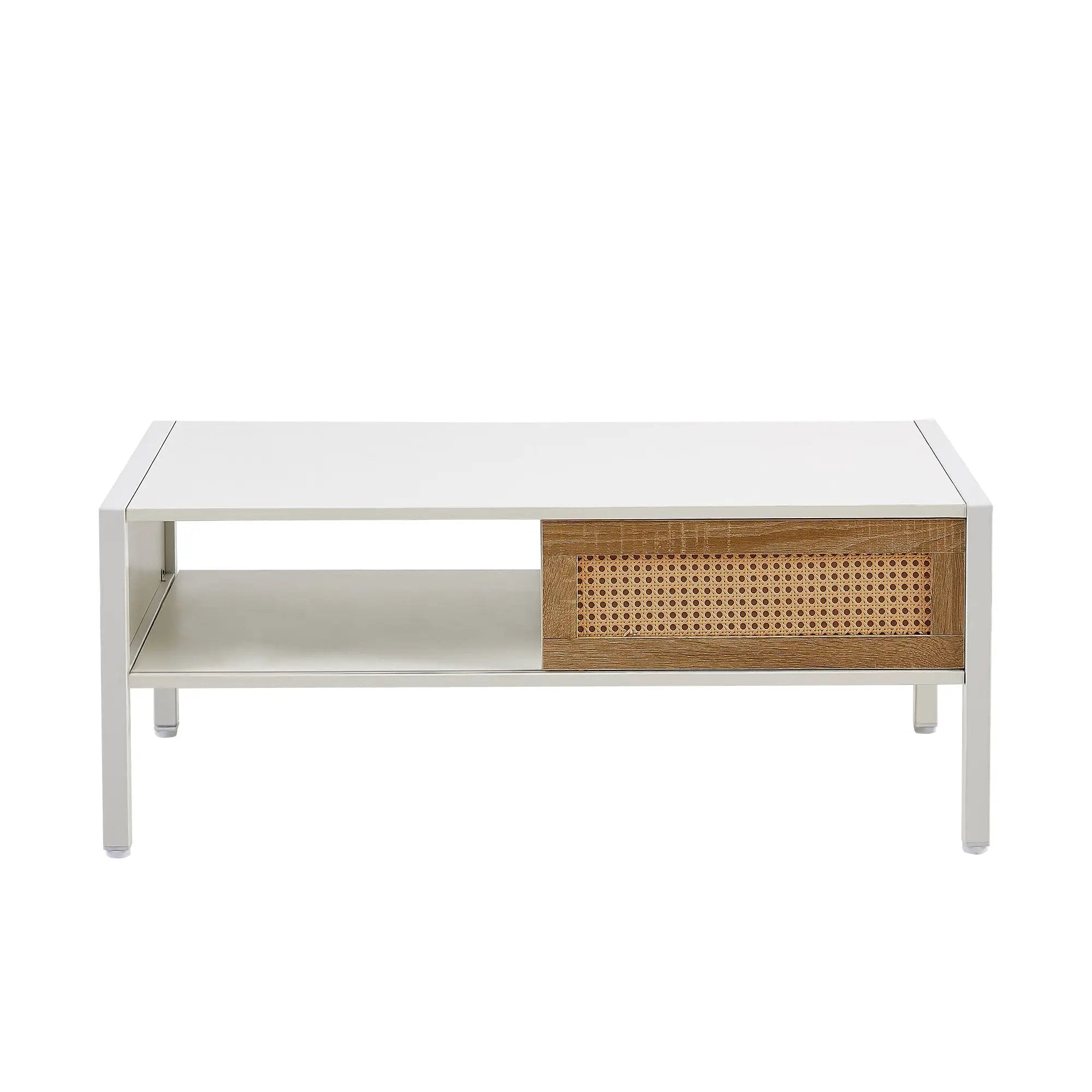 Modern Rattan Coffee Table with Sliding Door by HouseOfZazla