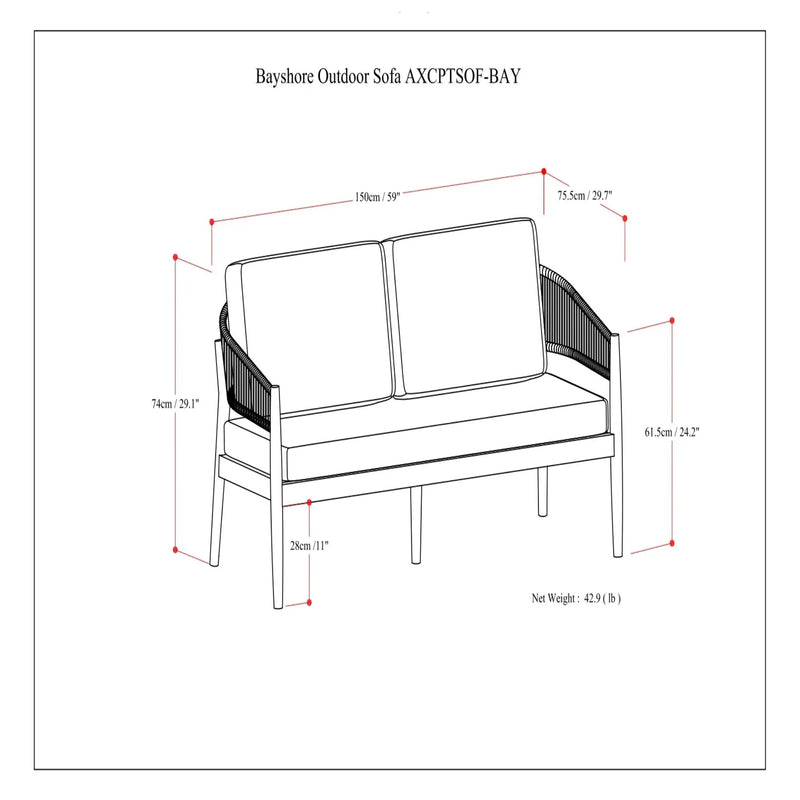 Bayshore - Outdoor Sofa - Natural by Unique Piece Furniture