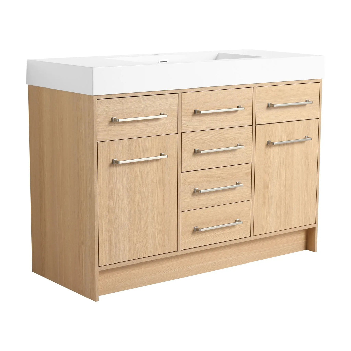 Freestanding Bathroom Vanity With Resin Sink, Soft-Closing Doors And Drawers by HouseOfZazla