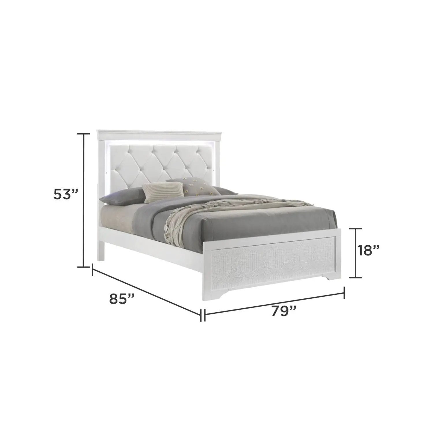 Blaze - Modern Bedroom Set With LED Headboard by HouseOfZazla