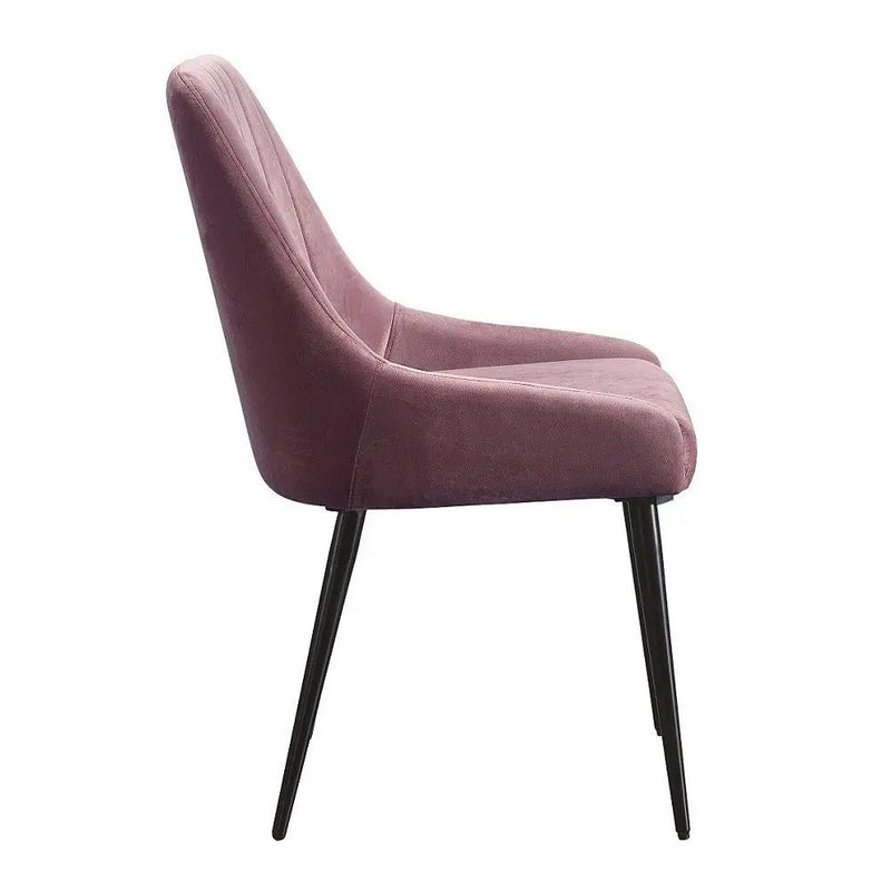 Riley - Side Chair (Set of 2) - Pink Fabric & Black by Unique Piece Furniture