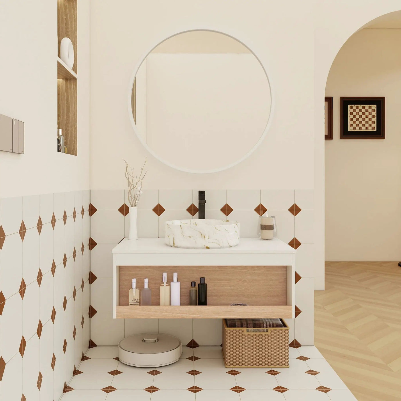 Floating Bathroom Vanity With Vessel Sink by HouseOfZazla