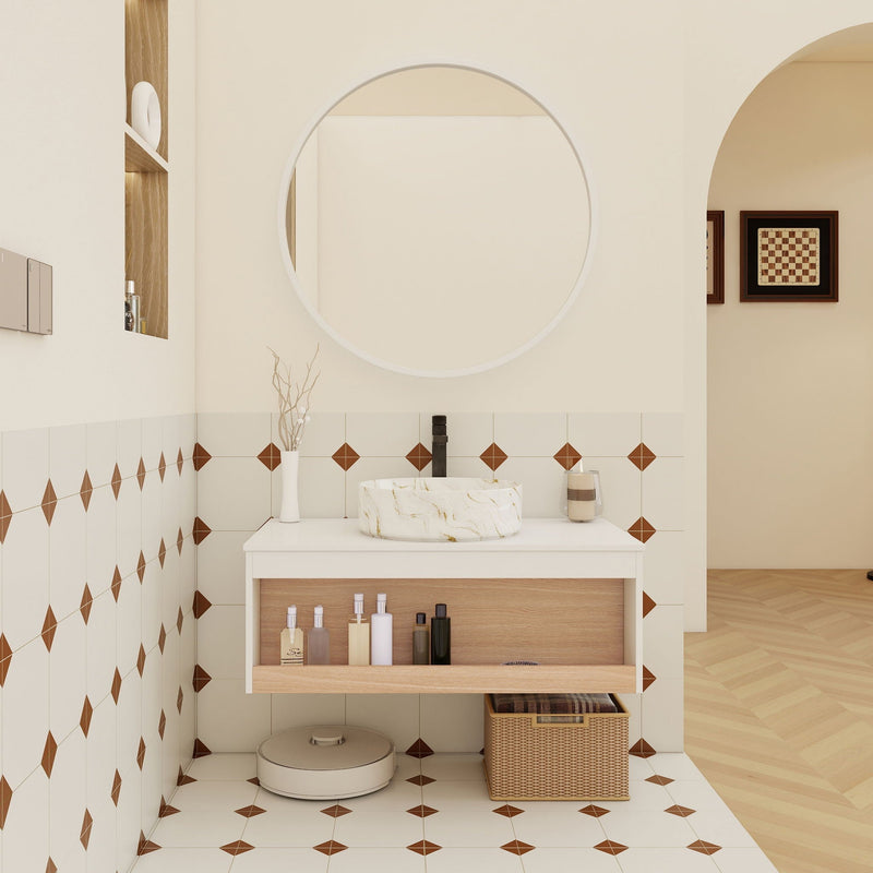 Floating Bathroom Vanity With Vessel Sink by HouseOfZazla