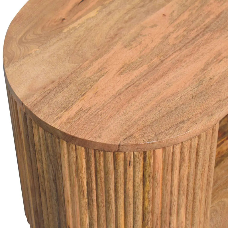 Solid Wood Soba Ball Coffee Table, Open Storage by HouseOfZazla