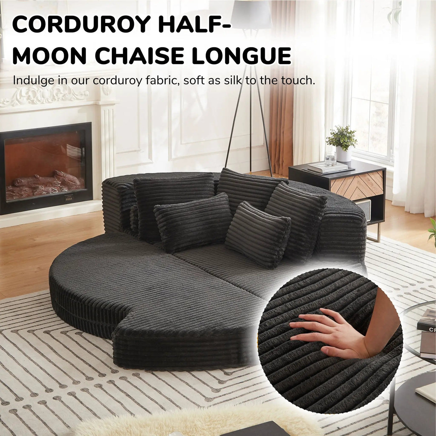 Semi Circular 2 In 1 Sofa Bed With Neck Pillow by HouseOfZazla