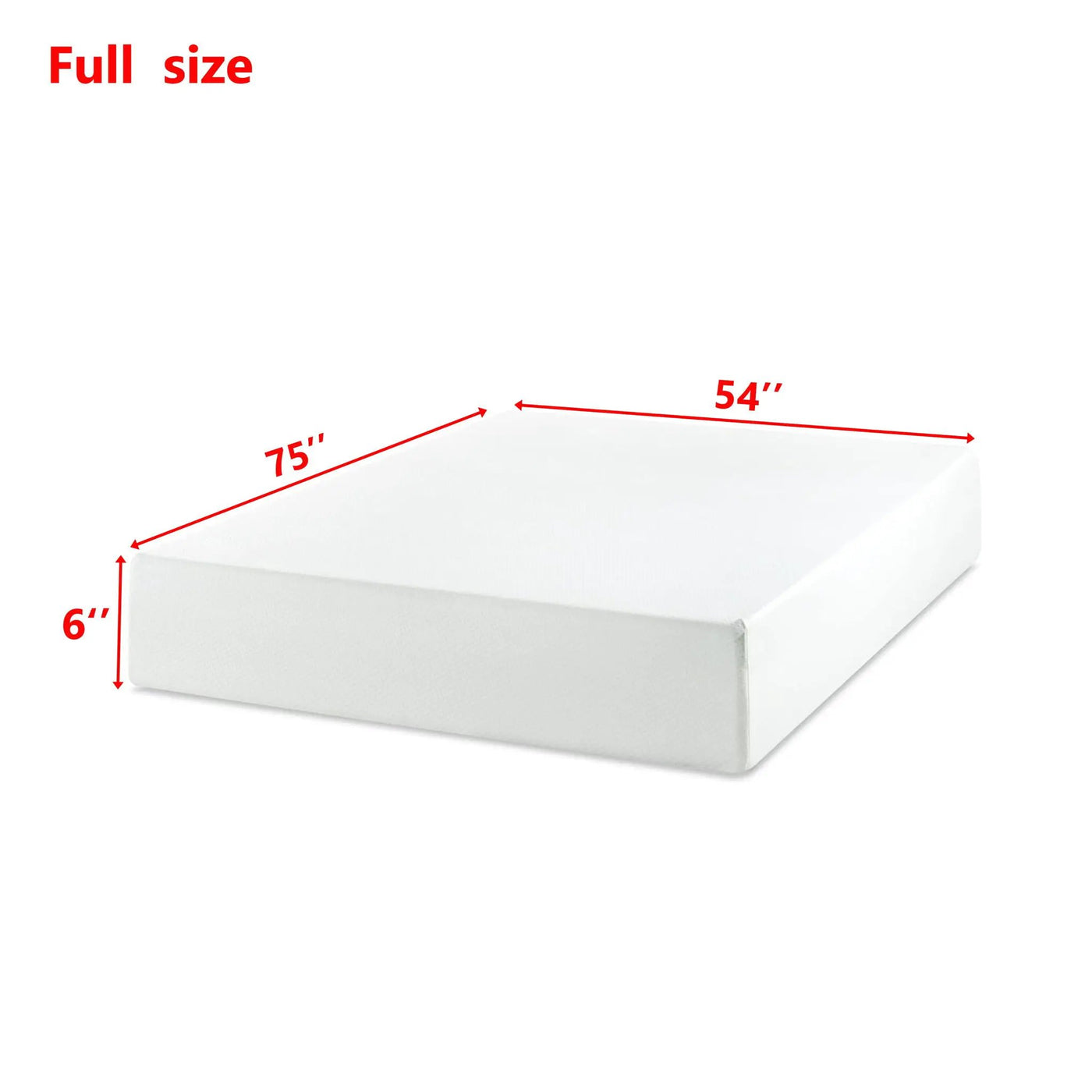 6" Tea Memory Foam Mattress In Box, Fiberglass Free by HouseOfZazla