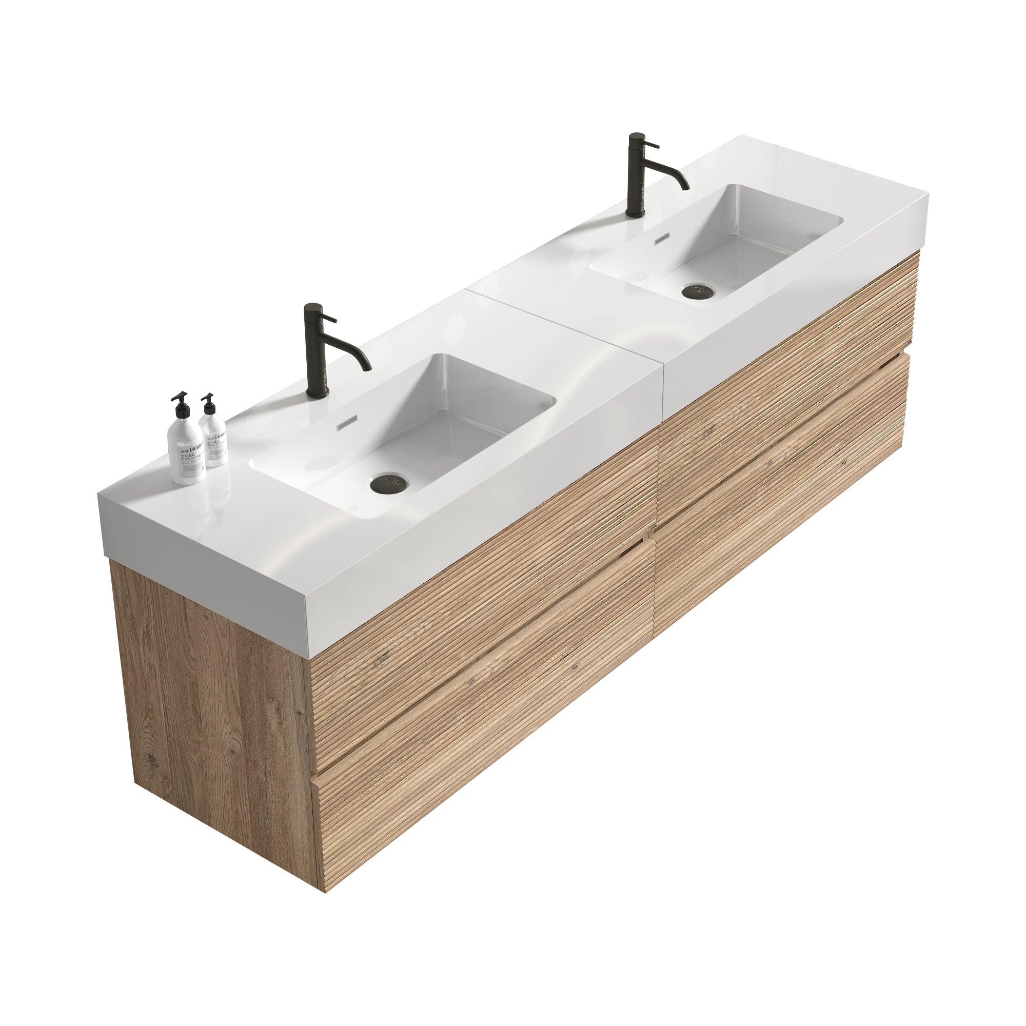Grace 72" Bathroom Vanity with Silent DTC Soft-Closing Drawers by HouseOfZazla