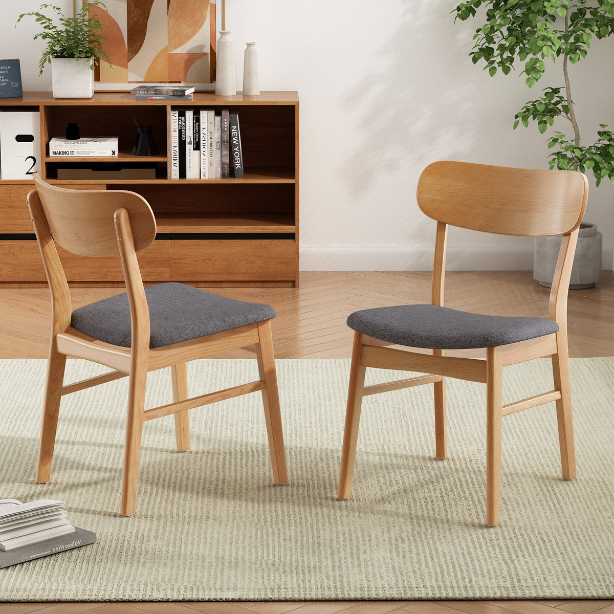 Upholstered Chenille Dining Chair Set of 2, photo 2 of 10