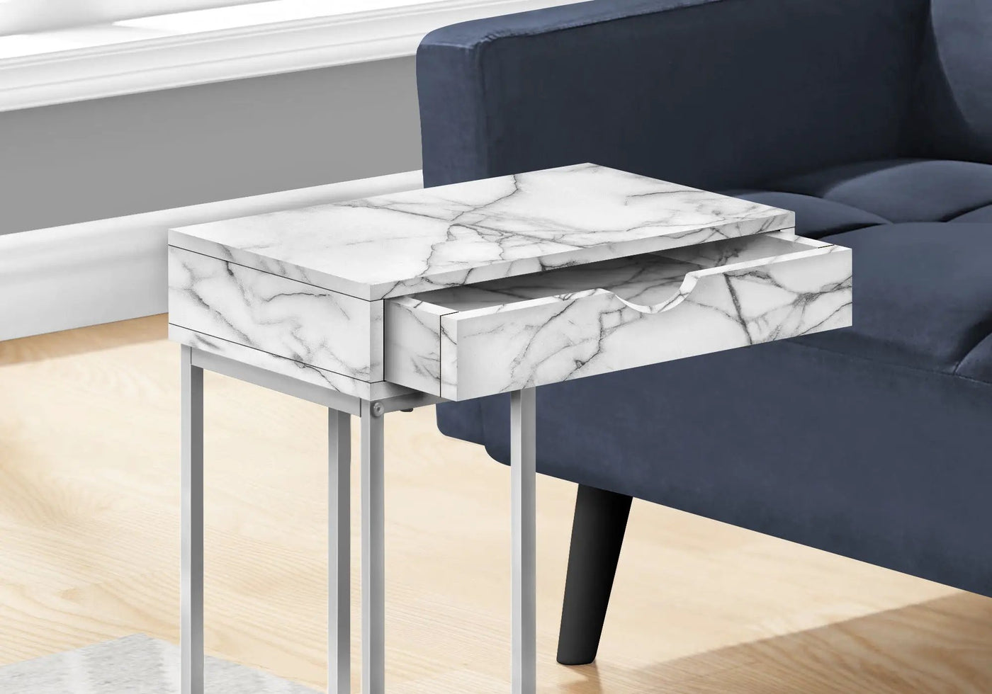 Accent Table, C - Shaped Contemporary & Modern Design by HouseOfZazla