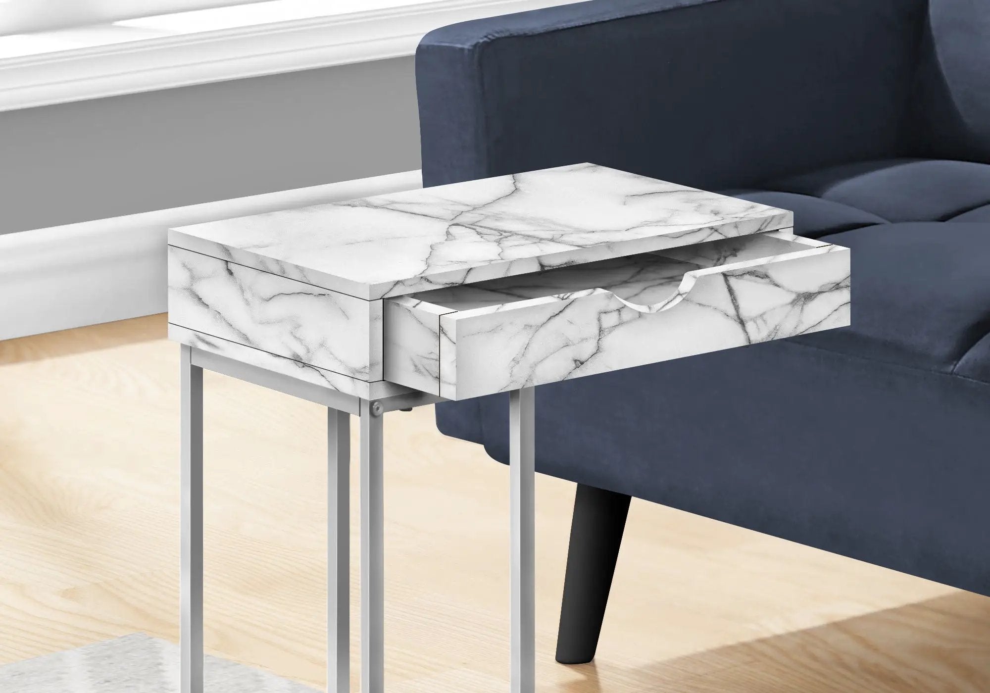Accent Table, C - Shaped Contemporary & Modern Design by HouseOfZazla