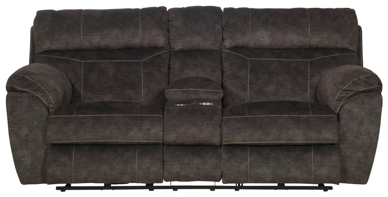 Sedona - Power Hdrst With Lumbar Lay Flat Reclining Console Loveseat With Storage & Cupholders by Unique Piece Furniture