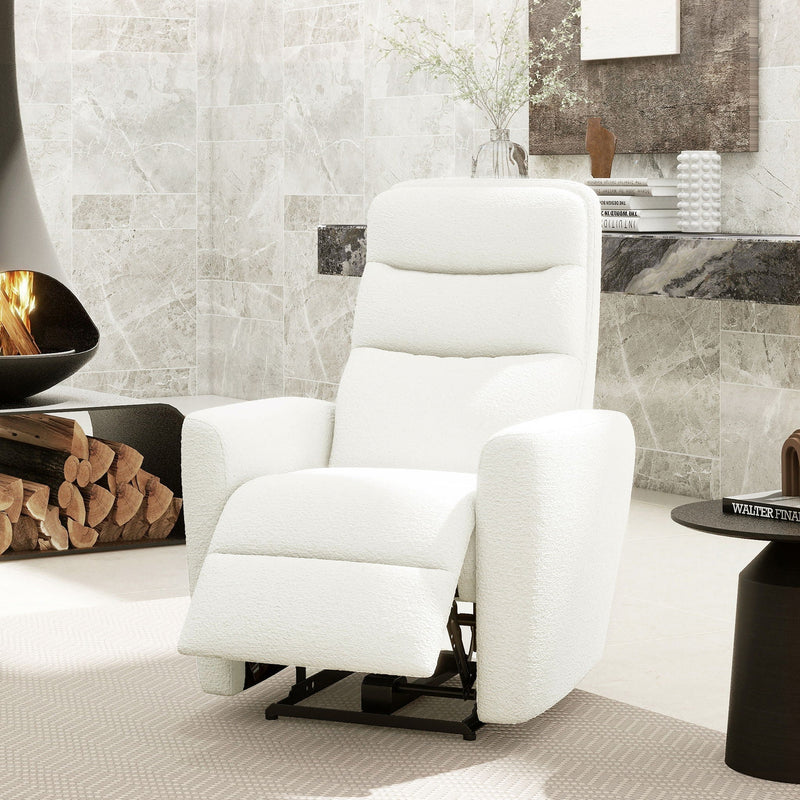 High Back Power Recliner Motion Chair with Powered Recline - Chiffon White, photo 2 of 11