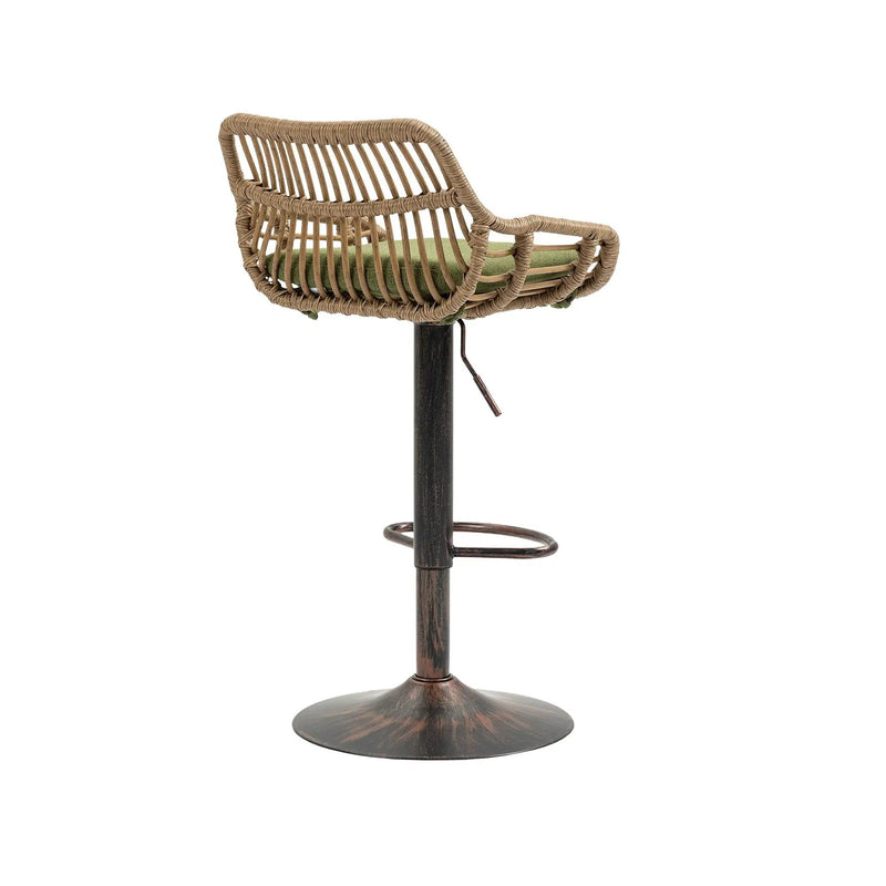 Modern Swivel Bar Stools Adjustable Counter Chairs With Footrest (Set of 2) by HouseOfZazla